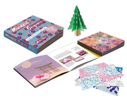 Бумажная книга «Mindful Origami: Paper Block Plus 64-Page Book», автор Мари Оно - фото №1