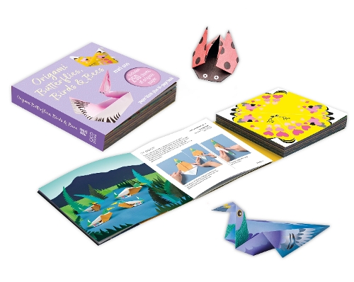 Паперова книга «Origami Butterflies, Birds & Bees: Paper Block Plus 64-Page Book» - фото №1