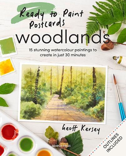 Бумажная книга «Ready to Paint Postcards: Woodlands: 15 Stunning Watercolour Paintings to Create in Just 30 Minutes», автор Джефф Керси - фото №1
