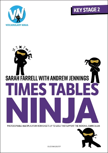Паперова книга «Times Tables Ninja for KS2: Photocopiable multiplication worksheets that support the National Curriculum», автор Сара Фаррелл - фото №1