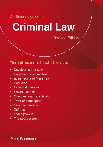 Бумажная книга «An Emerald Guide to Criminal Law: Revised Edition», автор Питер Робинсон - фото №1