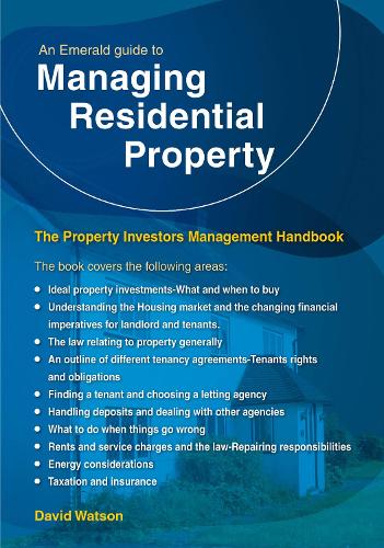 Бумажная книга «An Emerald Guide To Managing Residential Property - The Property Investors Management Handbook: Revised Edition - 2024», автор Дэвид Уотсон - фото №1