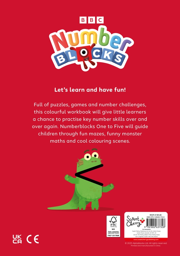 Паперова книга «Numberblocks Puzzles and Games (Red Level Workbook)», автор Numberblocks - фото №1