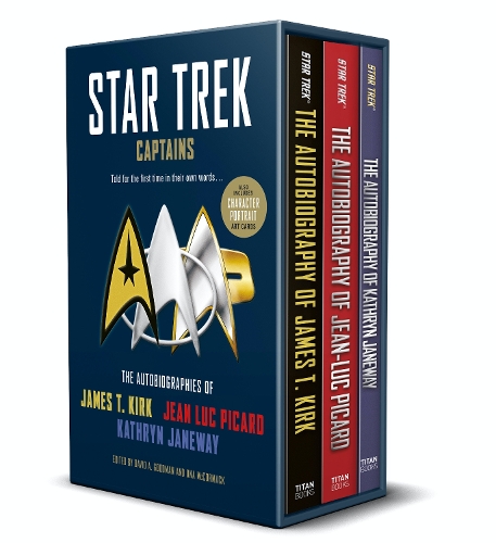 Бумажная книга «Star Trek Captains - The Autobiographies: Boxed set with slipcase and character portrait art of Kirk, Picard and Janeway a utobiographies», авторов Дэвид А. Гудман, Уна МакКормак - фото №1