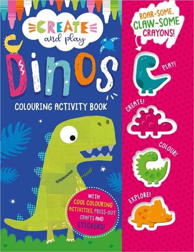 Паперова книга «Create and Play Create and Play Dinos Colouring Activity Book», автор Make Believe Ideas - фото №1