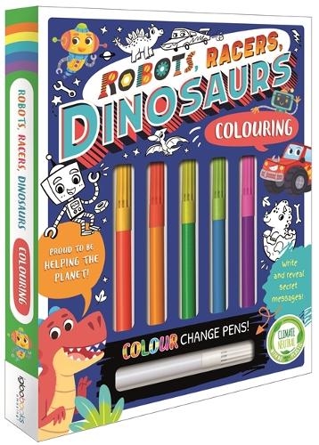 [object Object] «Robots, Racers, Dinosaurs Colouring», автор Igloo Books - фото №1