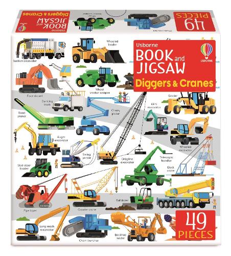 [object Object] «Usborne Book and Jigsaw Diggers and Cranes», автор Сэм Смит - фото №1