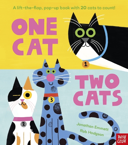 Паперова книга «One Cat, Two Cats: A lift-the-flap, pop-up book with 20 cats to count!», автор Джонатан Емметт - фото №1