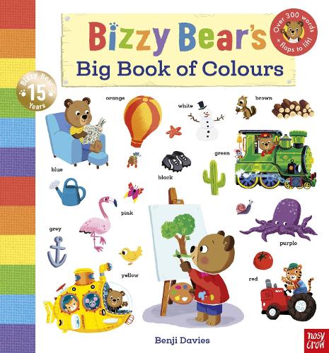 Бумажная книга «Bizzy Bear's Big Book of Colours: with over 300 colourful words to read and learn!» - фото №1