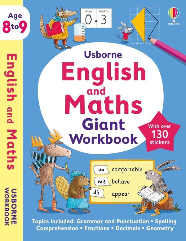 [object Object] «Usborne English and Maths Giant Workbook 8-9» - фото №1