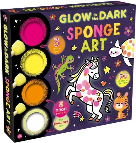 Бумажная книга «Glow in the Dark Sponge Art: An art set with sponge tools, paints and a book | Perfect for creative kids aged 3–6», автор Igloo Books Ltd - фото №1