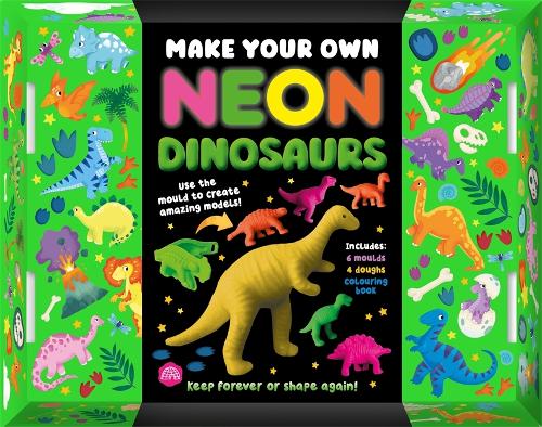 Бумажная книга «Make Your Own Neon Dinosaurs: A toy and book box set with 6 dino moulds and 4 neon doughs!», автор Igloo Books Ltd - фото №1