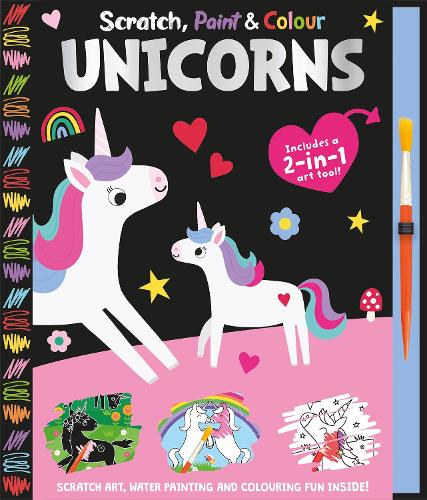 Бумажная книга «Scratch, Paint & Colour Unicorns», автор Джорджи Тейлор - фото №1