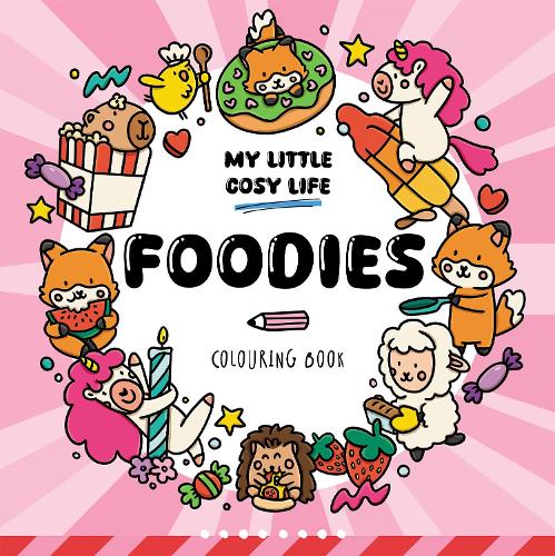 Paper book «Foodies: Cute Kawaii Colouring Book for Teens and Adults Featuring Adorable Animals, Purmaids and Cosy Scenes», author Caro Van Den Berg - фото №1