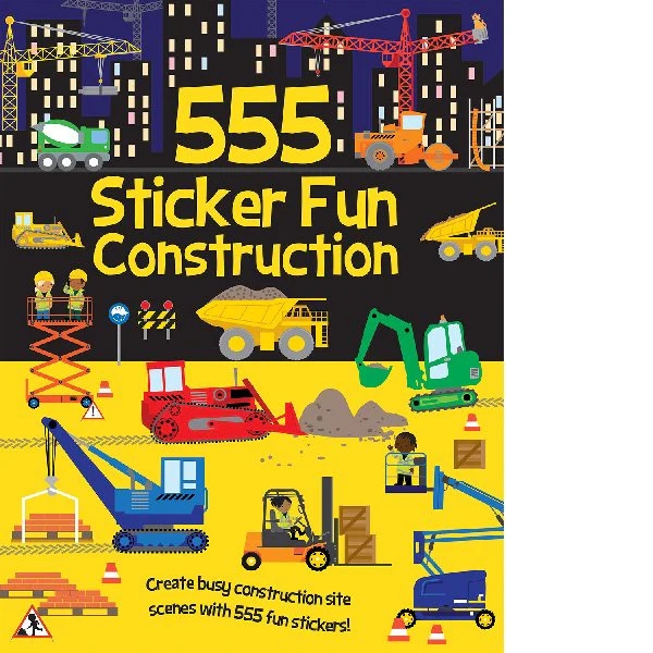 Паперова книга «555 Sticker Fun Construction», автор Оклі Грем - фото №1