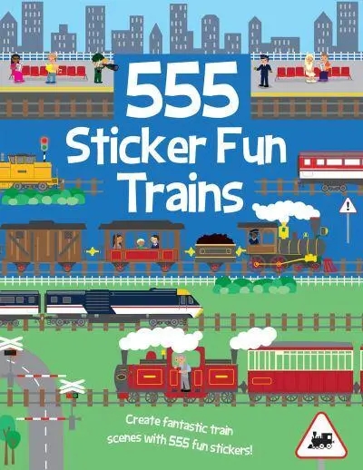 Паперова книга «555 Sticker Fun Trains», автор Оклі Грем - фото №1