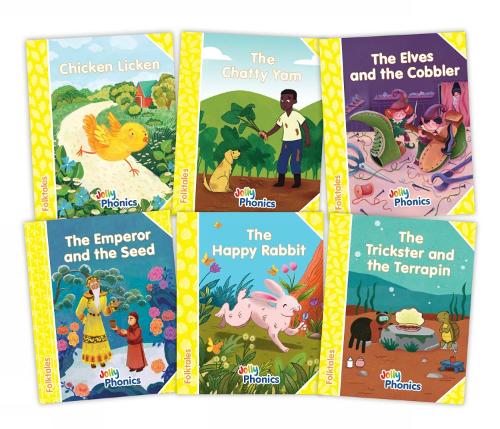 Бумажная книга «Jolly Phonics Folktales Yellow Readers (Level 2) Complete Set (1-6): in Precursive Letters (British English edition)», автор Эмили Гилл-Марретт - фото №1