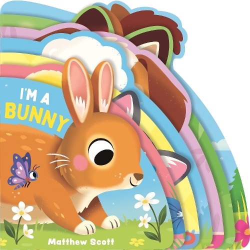 Бумажная книга «I'm a Bunny: A dinky shaped board book packed with baby animals!» - фото №1