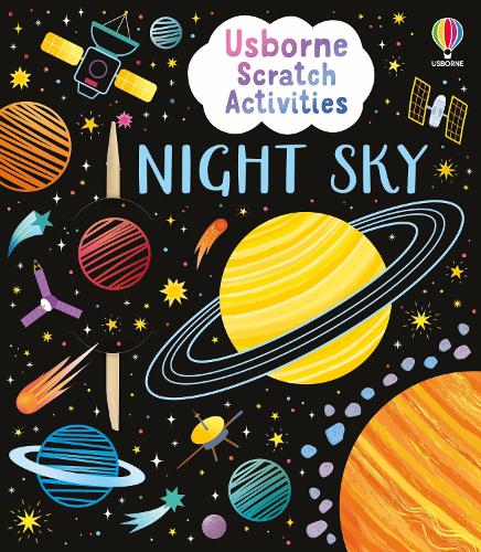 Паперова книга «Usborne Scratch Activities Night Sky», автор Розі Діккінс - фото №1