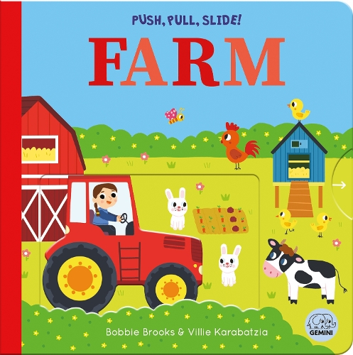 Бумажная книга «Push, Pull, Slide! Farm», автор Бобби Брукс - фото №1