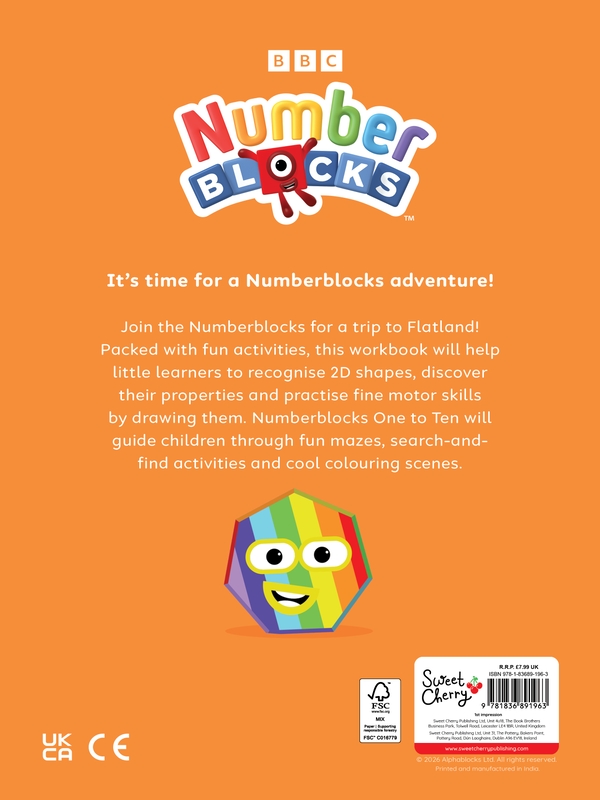 Паперова книга «Numberblocks Shapes (Orange Level Workbook)», автор Numberblocks - фото №1