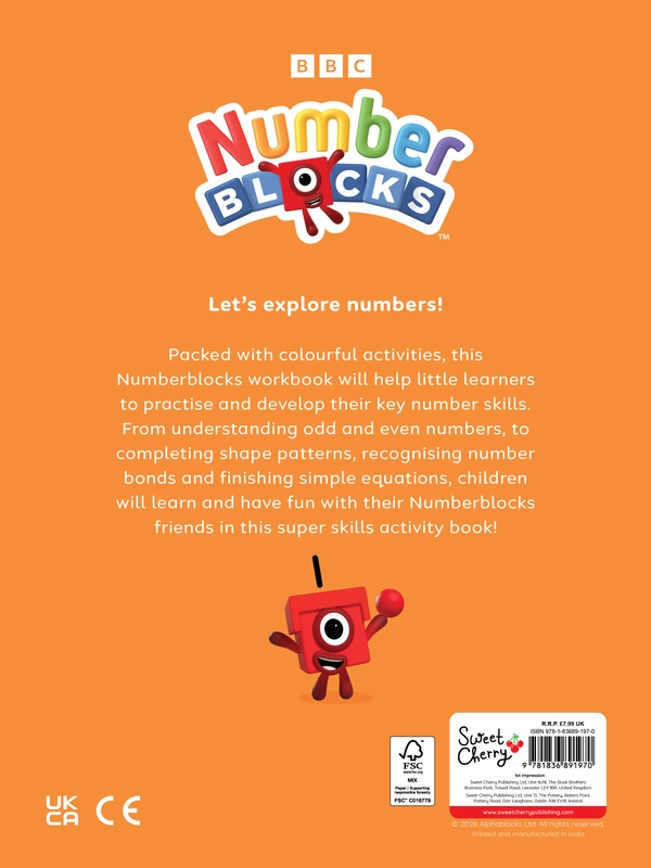 Паперова книга «Numberblocks Number Skills (Orange Level Workbook)», автор Numberblocks - фото №1