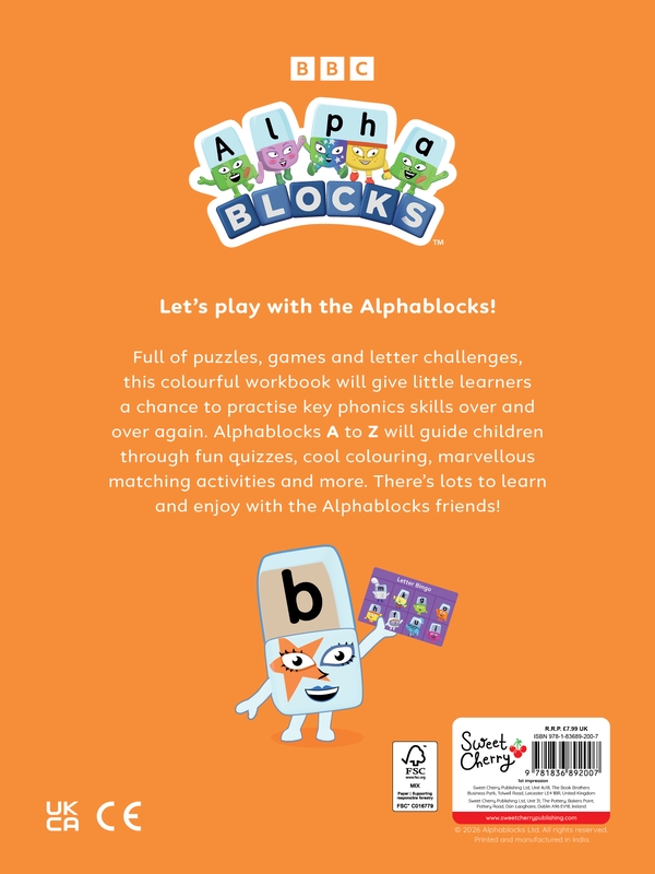 Бумажная книга «Alphablocks Letter Games (Orange Level Workbook)», автор Alphablocks - фото №1