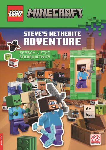 [object Object] «LEGO® Minecraft®: Steve’s Netherite Adventure Search & Find Sticker Activity (with Steve minifigure and sword)» - фото №1