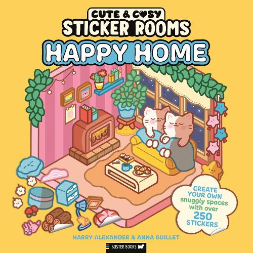 Паперова книга «Sticker Rooms: Happy Home», автор Гаррі Александер - фото №1