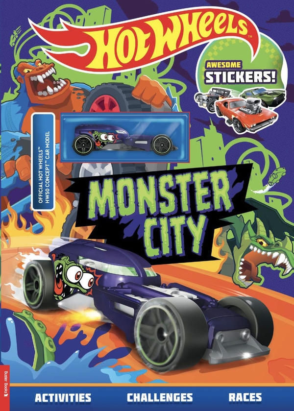 Паперова книга «Hot Wheels™: Monster City Sticker Activity Book (Toy Car Included)» - фото №1