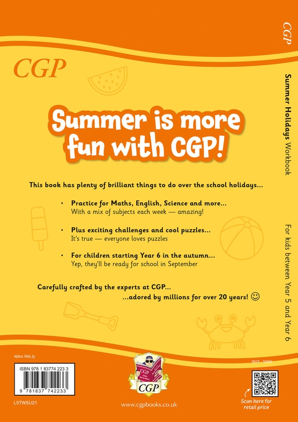Паперова книга «CGP Summer Holidays Activity Workbook - for kids between Year 5 and Year 6 (ages 9-10)», автор CGP Books - фото №1