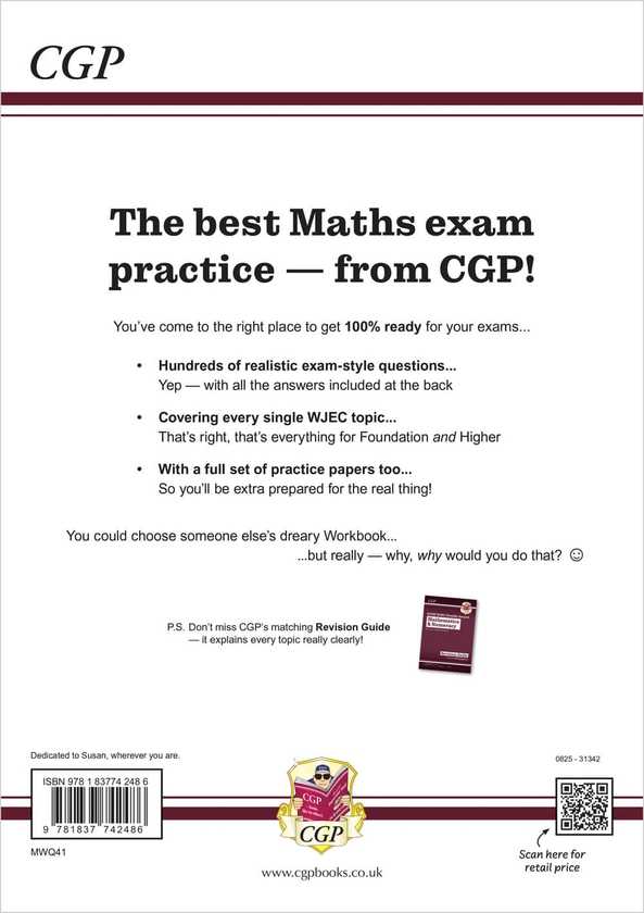 Бумажная книга «New GCSE WJEC Mathematics & Numeracy Double Award Exam Practice Workbook (For exams from 2027)», автор CGP Books - фото №1
