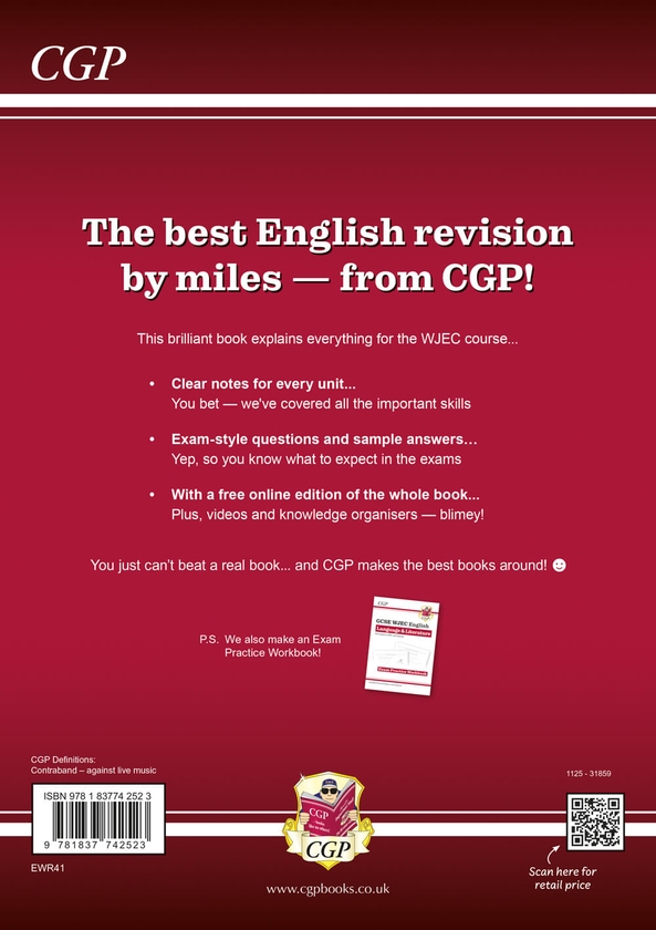 Паперова книга «New GCSE WJEC English Language & Literature Revision Guide (For exams from 2027)», автор CGP Books - фото №1