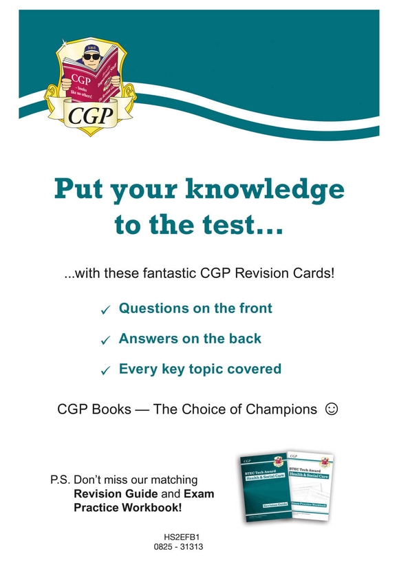 Бумажная книга «New BTEC Tech Award in Health & Social Care: Revision Question Cards», автор CGP Books - фото №1
