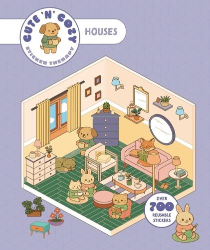 Паперова книга «Cute 'n' Cozy Sticker Therapy: Homes: Over 500 reusable stickers!», автор Skittledog - фото №1
