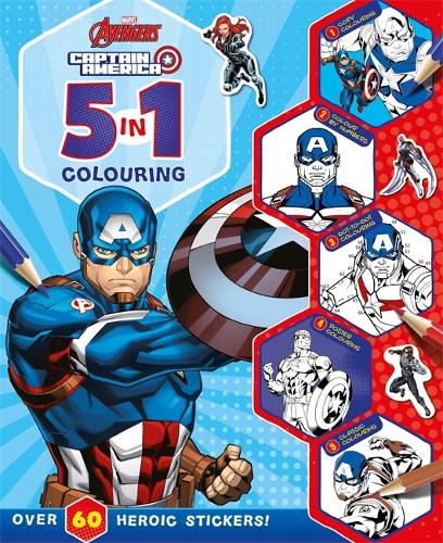 Паперова книга «Marvel Avengers Captain America: 5 in 1 Colouring», автор Marvel Entertainment International Ltd - фото №1