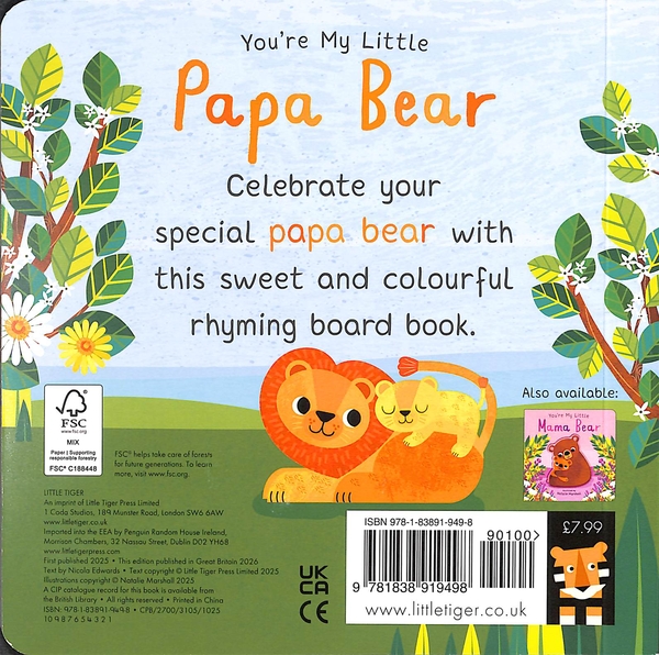 Паперова книга «You're My Little Papa Bear», автор Нікола Едвардс - фото №1