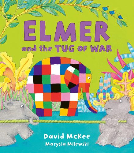 Paper book «Elmer and the Tug of War», author David McKee - фото №1