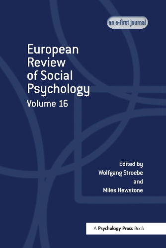 Бумажная книга «European Review of Social Psychology: Volume 16» - фото №1