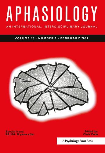 Бумажная книга «PALPA: Ten Years After: A Special Issue of Aphasiology», автор Крис Код - фото №1
