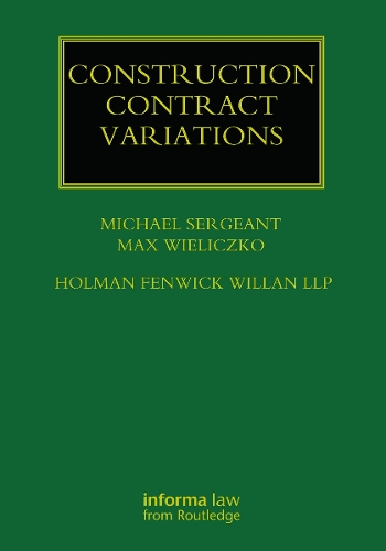 Паперова книга «Construction Contract Variations», авторів Макс Величко, Майкл Сержант - фото №1