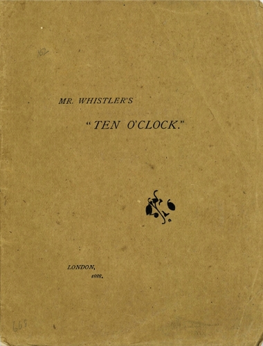 Бумажная книга «Mr. Whistler's Ten O'Clock», авторов Дж. A. Макнилл Уистлер, Маргарет Макдональд - фото №1