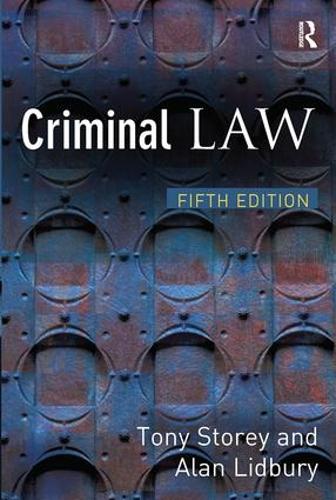 Бумажная книга «Criminal Law», авторов Алан Лидбери, Тони Стори - фото №1