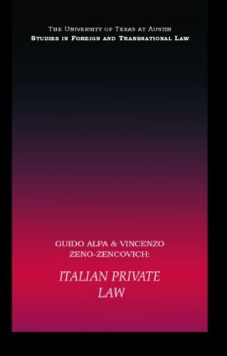 Бумажная книга «Italian Private Law», авторов Гвидо Альпа, Винченцо Зено-Зенкович - фото №1