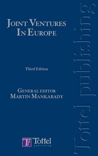 Паперова книга «Joint Ventures in Europe: Commercial Law», автор Мартін Манкабаді - фото №1