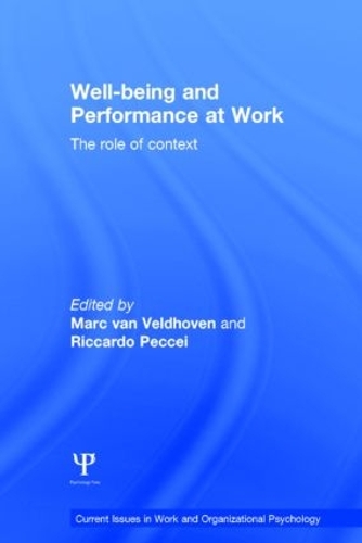 Паперова книга «Well-being and Performance at Work: The role of context» - фото №1