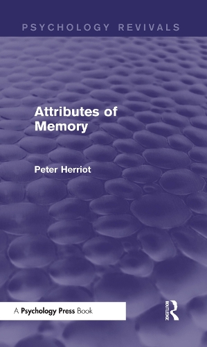 Паперова книга «Attributes of Memory (Psychology Revivals)», автор Пітер Херріот - фото №1