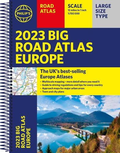 Бумажная книга «2023 Philip's Big Road Atlas Europe: (A3 Spiral binding)» - фото №1