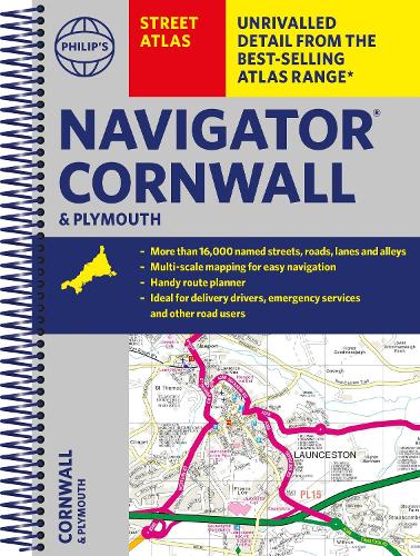 Бумажная книга «Philip's Street Atlas Navigator Cornwall & Plymouth» - фото №1