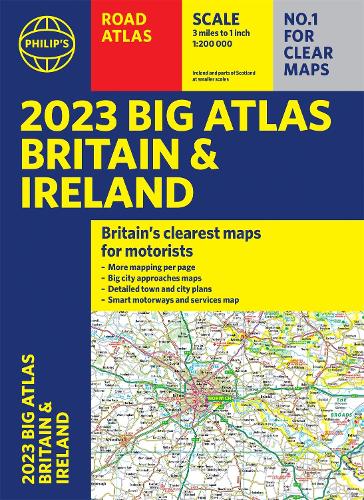 Бумажная книга «2023 Philip's Big Road Atlas Britain and Ireland: (A3 Paperback)» - фото №1